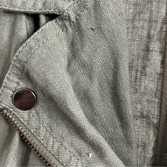 Michael Stars Linen Women's Sleeveless Moto Vest in Green Size XS - Picture 13 of 13